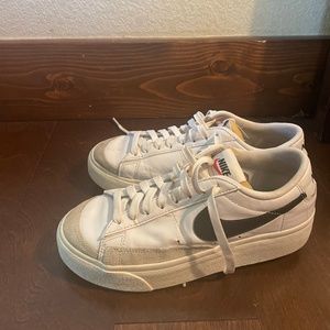 Womens  White Platform Blazers